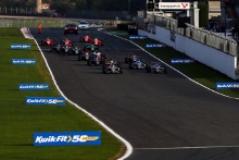 Start of Race 1, Matthew Rees (GBR) JHR Developments British F4 leads