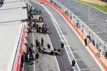British F4 pit lane