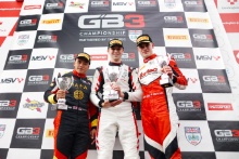 Podium Race 3 Branden Oxley - Chris Dittmann Racing GB3 Bryce Aron - Hitech GP GB3 Mikkel Grundtvig - Fortec Motorsport GB3