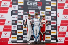 Podium Race 2 Luke Browning - Hitech GP GB3 Max Esterson - Douglas Motorsport GB3 Joel Granfors - Fortec Motorsport GB3