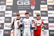Podium Race 2 Luke Browning - Hitech GP GB3 Max Esterson - Douglas Motorsport GB3 Joel Granfors - Fortec Motorsport GB3