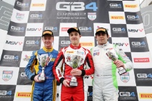 Jarrod Waberski (RSA) - Kevin Mills Racing GB4, Nikolas Taylor (MAL/GBR) - Fortec Motorsport GB4, Max Marzorati (GBR) - Hillspeed GB4 
