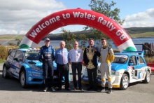Elfyn Evans (GBR) M-Sport WRC driver, Dilwyn Roberts (GBR) Leader of the Conwy County Borough Council, Ben Taylor (GBR) Managing Director dayinsure Wales Rally GB, Dennis Ryan (GBR) Founder and Chairman Dayinsure, Chris Ingram (GBR) Opel Motorsport Driver