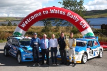 Elfyn Evans (GBR) M-Sport WRC driver, Dilwyn Roberts (GBR) Leader of the Conwy County Borough Council, Ben Taylor (GBR) Managing Director dayinsure Wales Rally GB, Dennis Ryan (GBR) Founder and Chairman Dayinsure, Chris Ingram (GBR) Opel Motorsport Driver