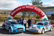 Elfyn Evans (GBR) M-Sport WRC driver, Ben Taylor (GBR) Managing Director dayinsure Wales Rally GB, Dennis Ryan (GBR) Founder and Chairman Dayinsure, Chris Ingram (GBR) Opel Motorsport Driver