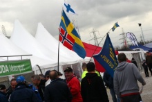 Fans in the Rally Village