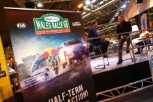 Malcolm Wilson (GBR) on the Wales Rally GB stand
