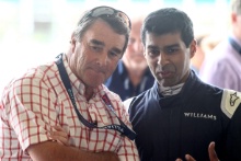 Karun Chandhok (IND) and Nigel Mansell (GBR)