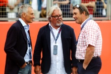 Riccardo Patrese (ITA), Keke Rosberg (FIN) and Nigel Mansell (GBR)