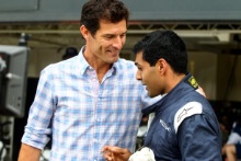 Mark Webber (AUS) and Karun Chandhok (IND)