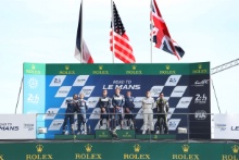 Podium - Race 1 - Alexandre Cougnaud/Romano Ricci, John Falb/Sean Rayhall  and Alex Kapadia/Martin Rich