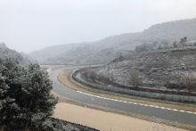 Snow falling at Parcmotor Castelloli