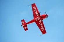 An acrobatic plane during the pit walk