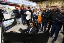 Karun Chandhok (IND) on the Motorsport UK stand