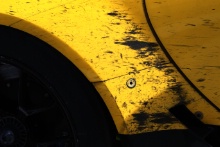 Race dirt on the winning Jan Magnussen / Antonia Garcia / Ryan Briscoe Corvette Racing Chevrolet Corvette C7.R
