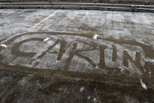 Carlin logo in the snow