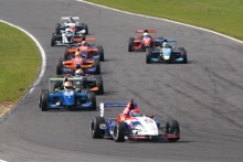 Pietro Fittipaldi (BRA) MGR Motorsport leads at the start