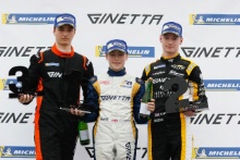 Ruben Del Sarte TCR Ginetta Junior, Luke Browning (GBR) Richardson Racing, Adam Smalley Elite Motorsport Ginetta Junior