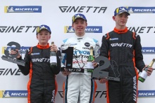 James Hedley Elite Ginetta Junior, Louis Foster (GBR) Elite Motorsport Ginetta Junior, Patrick Kibble TCR Ginetta Junior