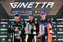 Sonny Smith - R Racing Ginetta Junior - Kanato Le - Elite Motorsport Ginetta Junior - Liam McNeilly - Fox Motorsport Ginetta Junior