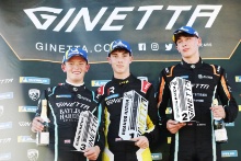 Freddie Slater - R Racing Ginetta Junior - William Macintyre - Elite Motorsport Ginetta Junior - Luke Watts - R Racing Ginetta Junior