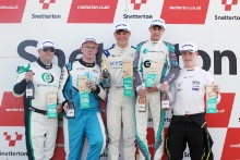 Podium of #63 John Castle - EXCELR8 Motorsport and #33 Jamie Keates - PerformanceTek Racing and #64 Harry Hickton - Westbourne Motorsport and #11 Gabe Fairbrother - EXCELR8 Motorsport and #196 Ronnie Smith - Chandler Motorsport