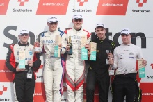 Podium of #86 Ben Taylor - EXCELR8 Motorsport and #64 Harry Hickton - Westbourne Motorsport and #96 Sam Gornall - Westbourne Motorsport and #53 James Black - Graves Motorsport and #196 Ronnie Smith - Chandler Motorsport